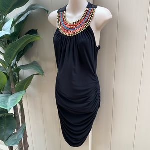 Forever 21 Black Ruched Dress